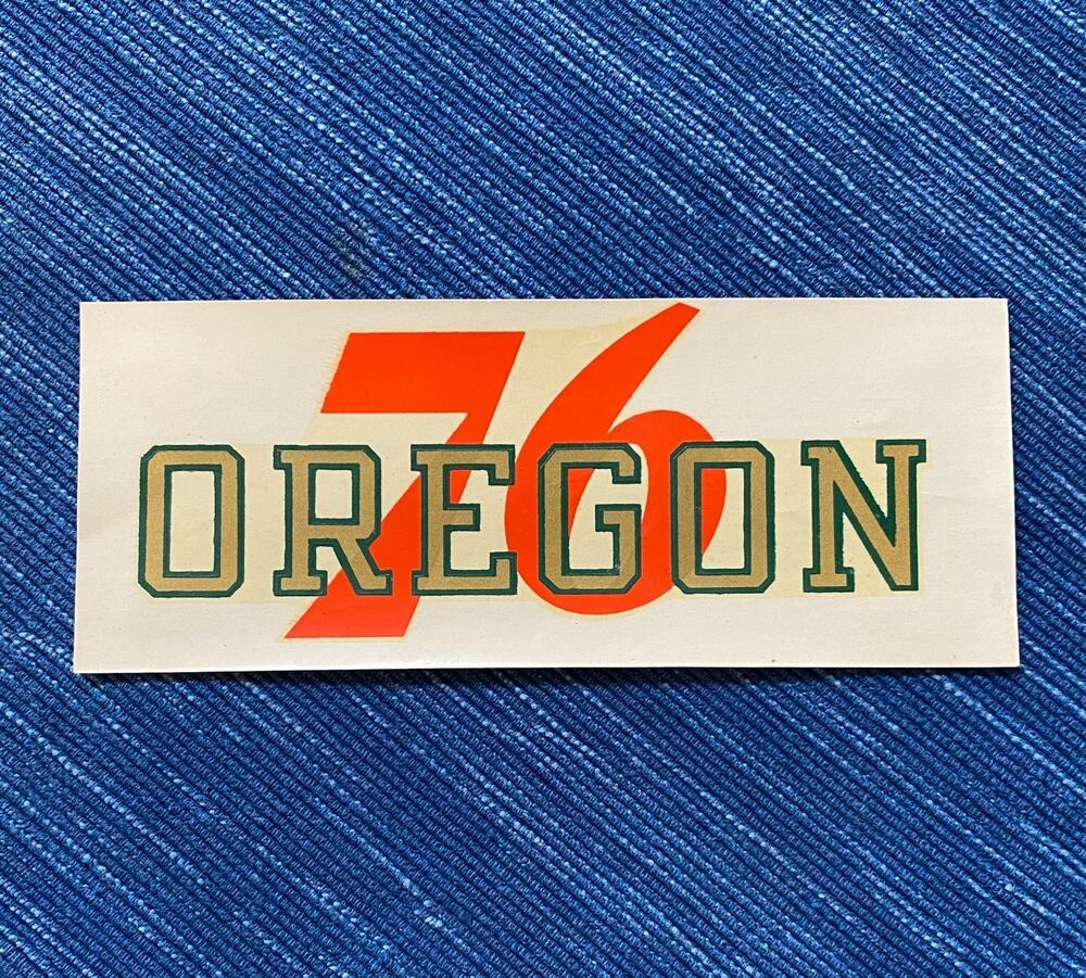 Vintage Union 76 Oil Oregon Gas Station Water Transfer Decal Travel Souvenir